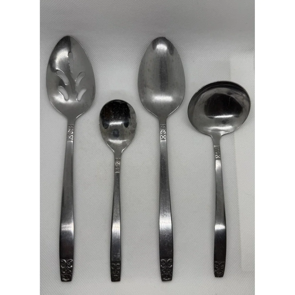 Stanley Roberts Rogers DANESMORE Serving Spoon Set Of 4 Stainless Flatware